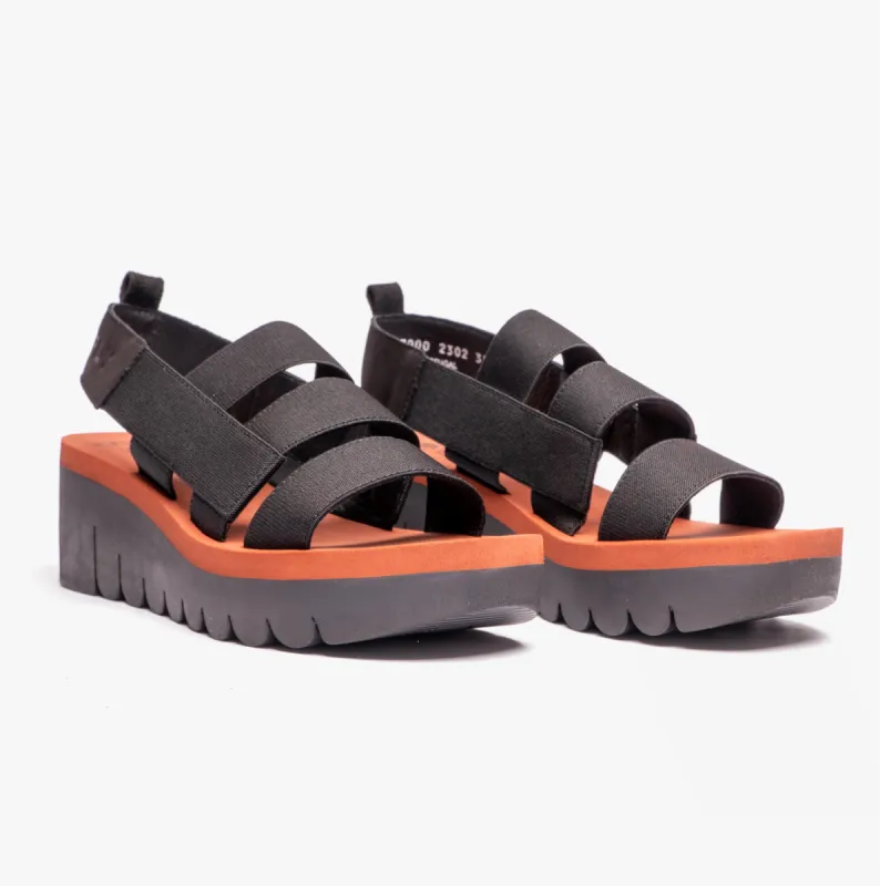 YERE847FLY Ladies Slingback Sandals Black sold by Shuperb