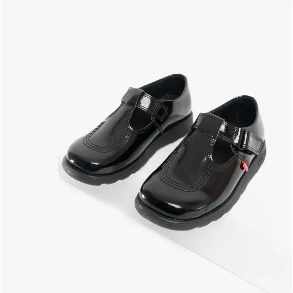 Kickers 115178 FRAGMA T-BAR Girls School Shoes Patent Black sold by Shuperb product image thumbnail 2