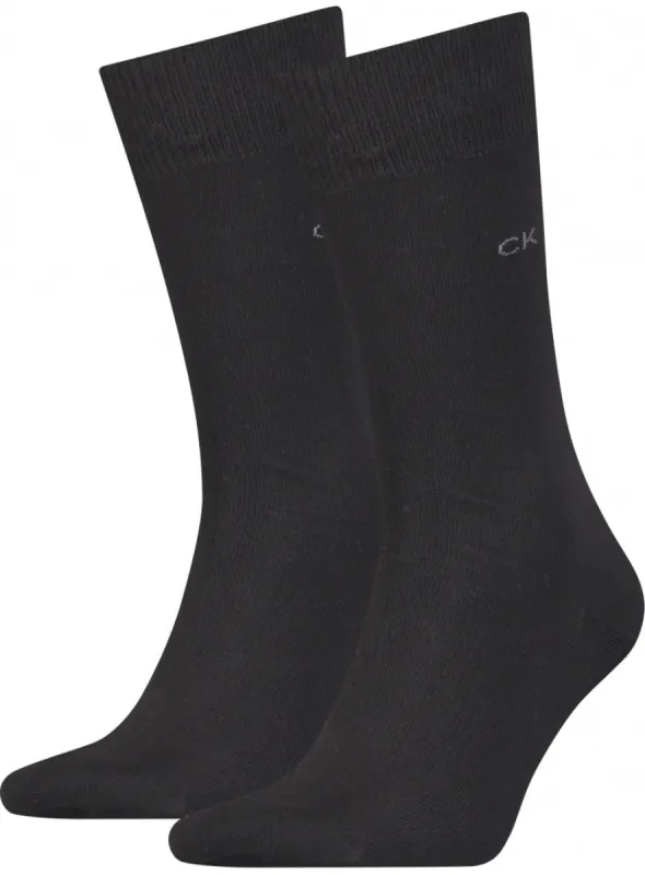 Calvin Klein 2 Pack Mens Crew Classic Socks Black sold by Shuperb
