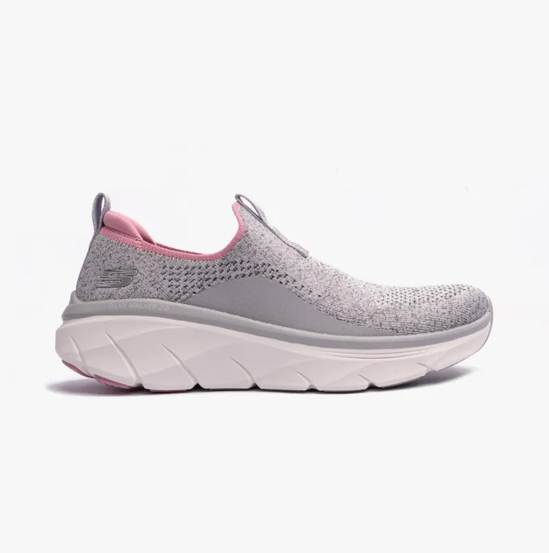 Skechers 150092/GYPK RELAXED FIT: D'LUX WALKER 2.0 - BOLD STATE Womens Trainers Grey/Pink sold by Shuperb