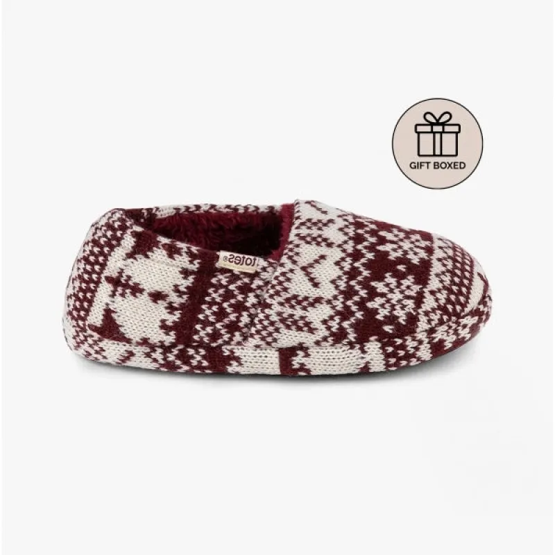 Totes Toasties FAIR ISLE Girls Mule Slippers Multi made by Shuperb