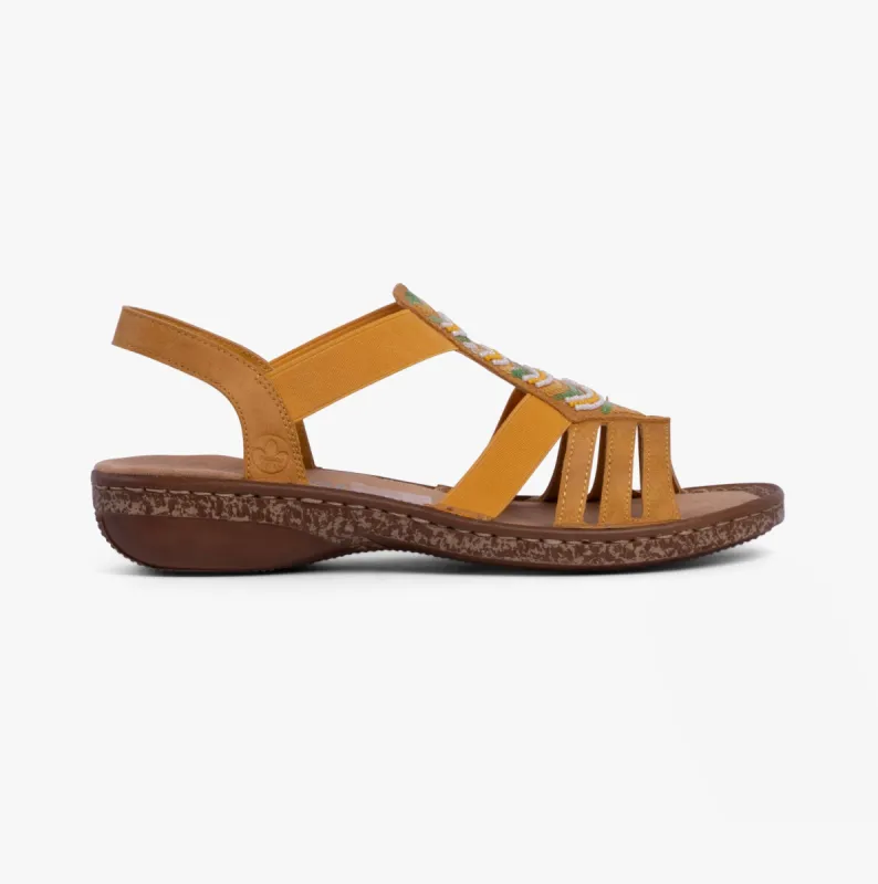 Rieker 62808-68 Womens Sandals Yellow sold by Shuperb
