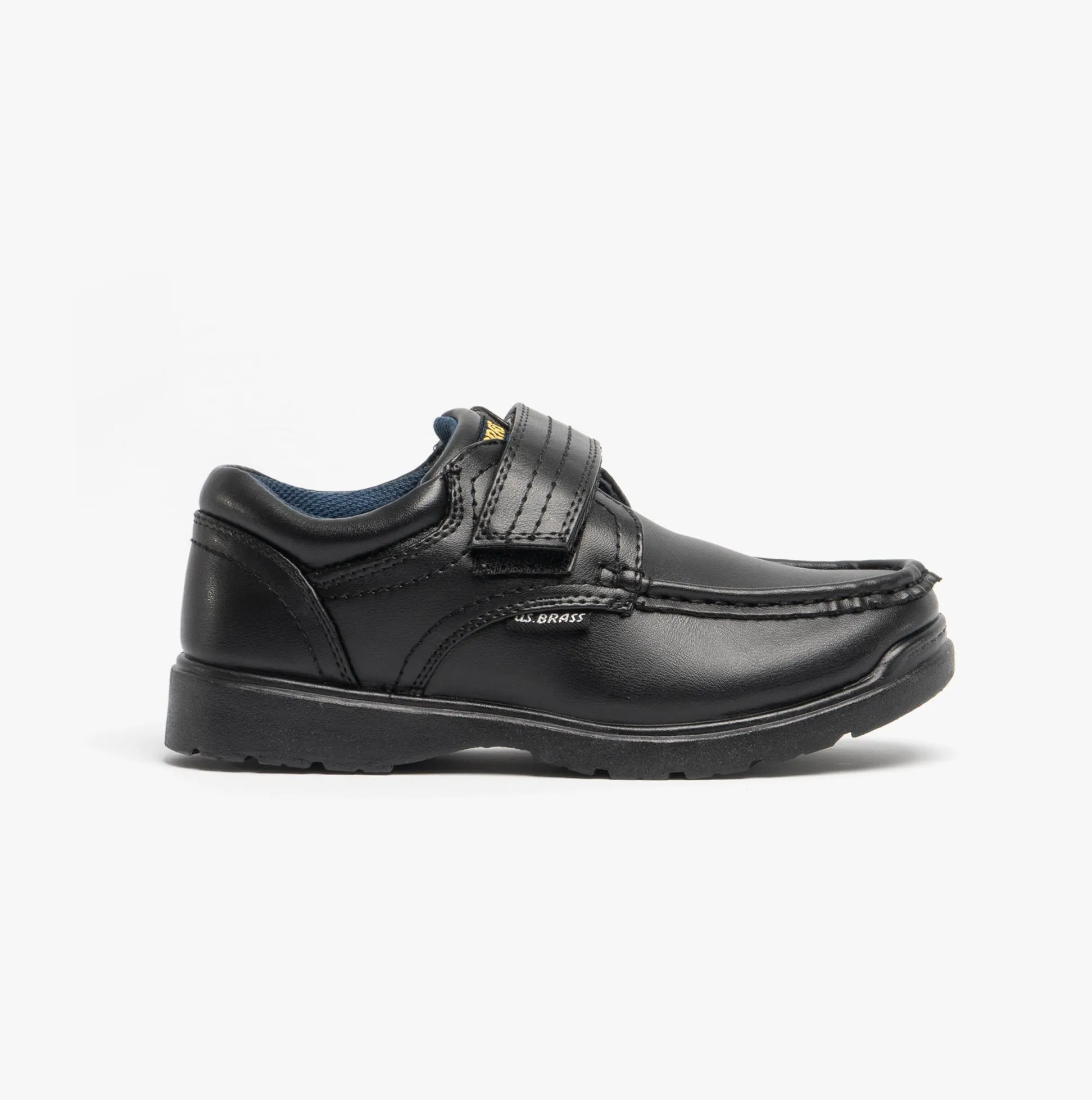 US Brass MARVIN Boys Velcro Bar Casual School Shoes Black sold by Shuperb