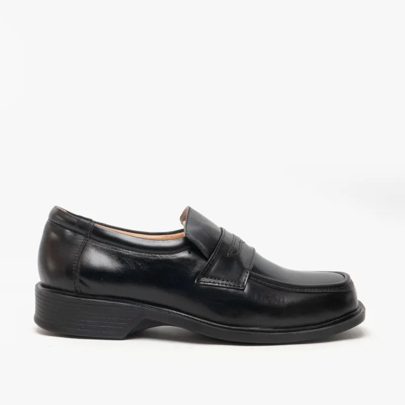 MANCHESTER Mens Leather Loafers Black sold by Shuperb