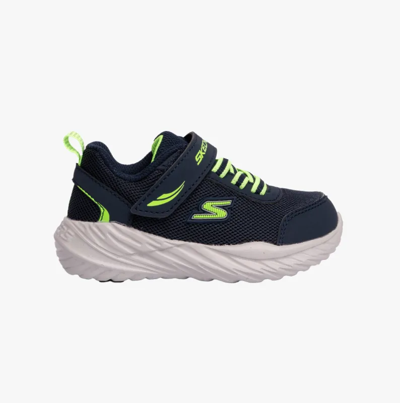 Skechers 407308N/NVLM NITRO SPRINT-ROWZER Boys Sneaker Navy/Lime sold by Shuperb