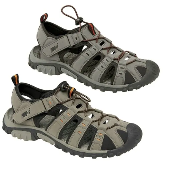PDQ KEN Boys Nubuck Toggle Touch Fasten Summer Trail Sandals Grey/Red sold by Shuperb product image thumbnail 2