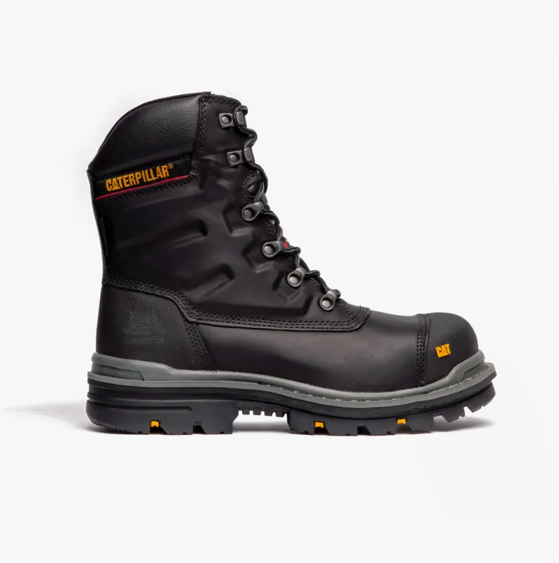 CAT PREMIER Mens Leather Safety Boots Black made by Caterpillar