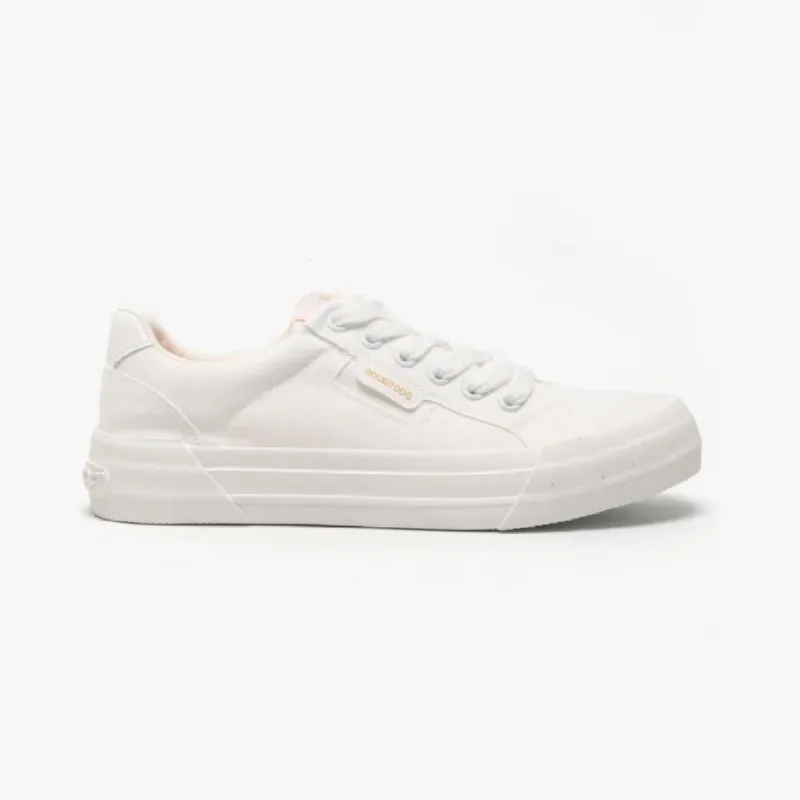 Rocket Dog CHEERY Womens Canvas Trainers White sold by Shuperb