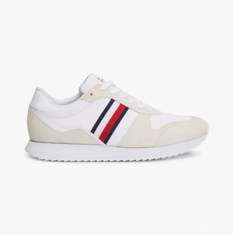 Tommy Hilfiger RUNNER EVO MIX Mens Trainers White sold by Shuperb