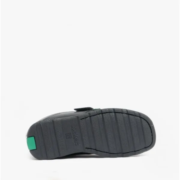 Kickers FRAGMA SINGLE STRAP Boys Leather Moccasin Shoes Black sold by Shuperb product image thumbnail 3