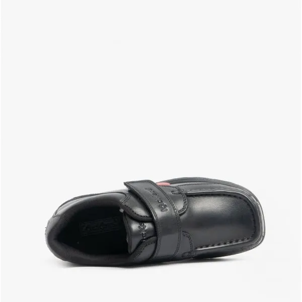Kickers FRAGMA SINGLE STRAP Boys Leather Moccasin Shoes Black sold by Shuperb product image thumbnail 4