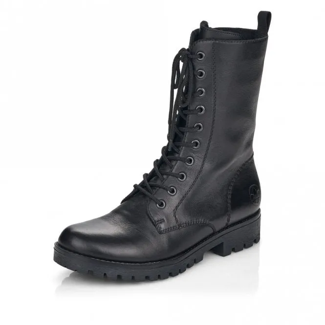 Rieker 78544-00 Womens Leather Mid-Calf Boots Black sold by Shuperb product image thumbnail 5