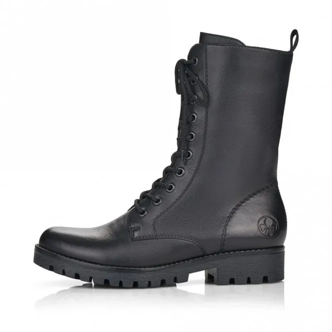Rieker 78544-00 Womens Leather Mid-Calf Boots Black sold by Shuperb product image thumbnail 2