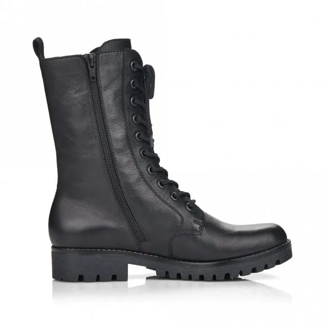 Rieker 78544-00 Womens Leather Mid-Calf Boots Black sold by Shuperb product image thumbnail 4