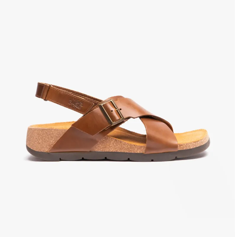 Fly London CHLO852FLY Womens Slingback Crossover Sandals Camel sold by Shuperb