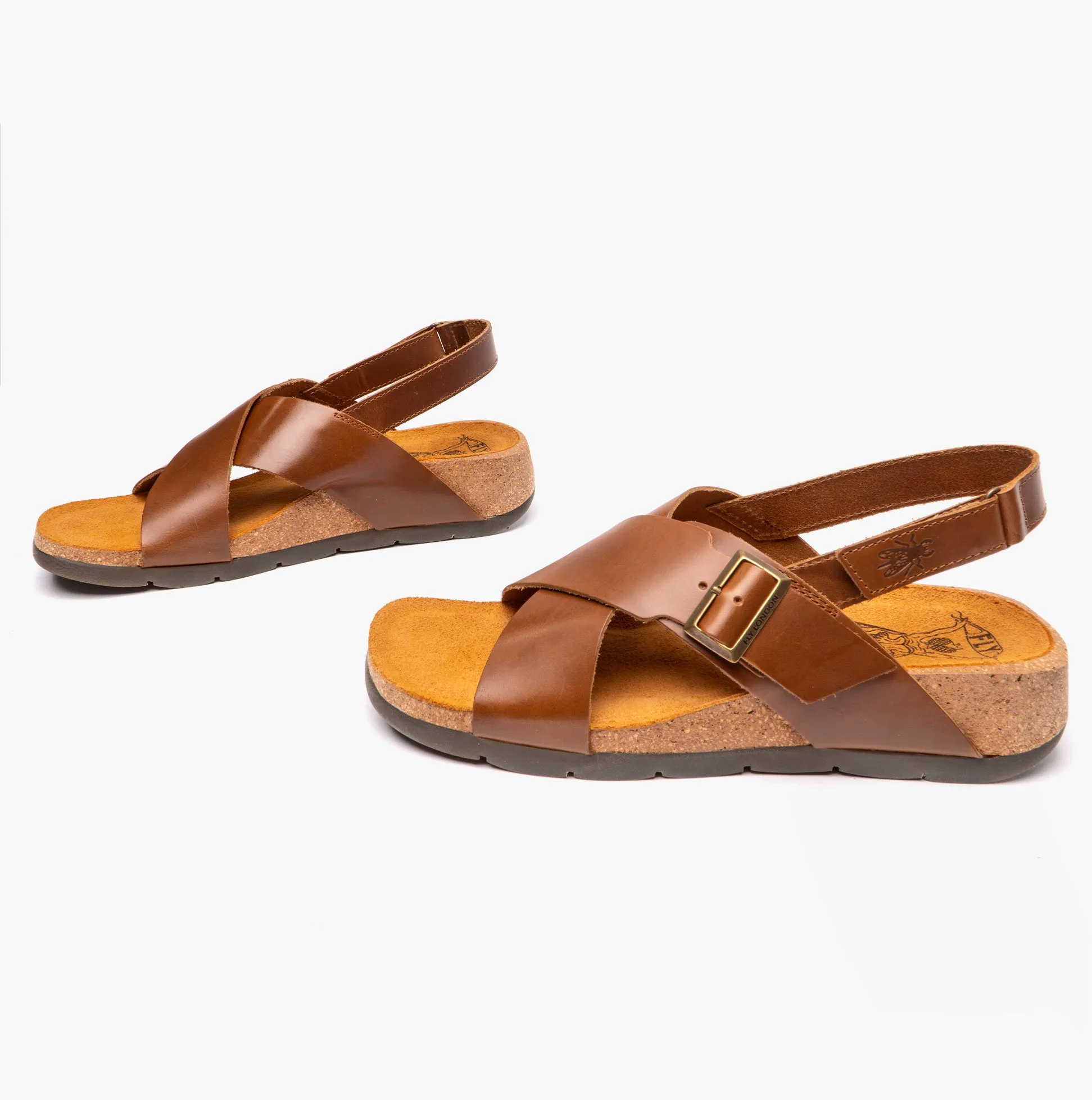 Fly London CHLO852FLY Womens Slingback Crossover Sandals Camel sold by Shuperb product image thumbnail 2