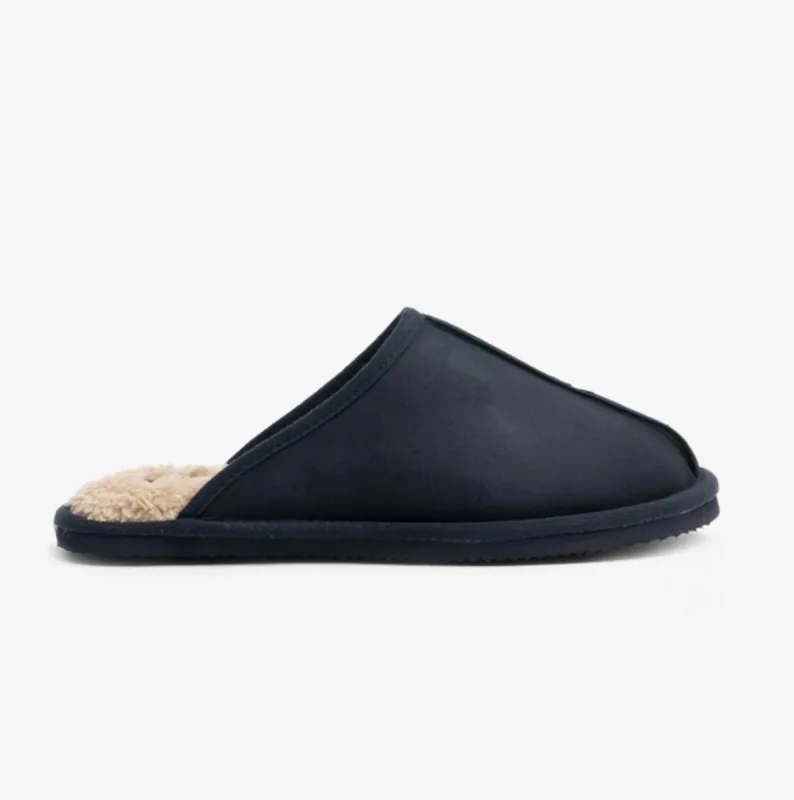 DUDELY Mens Slippers Navy sold by Shuperb
