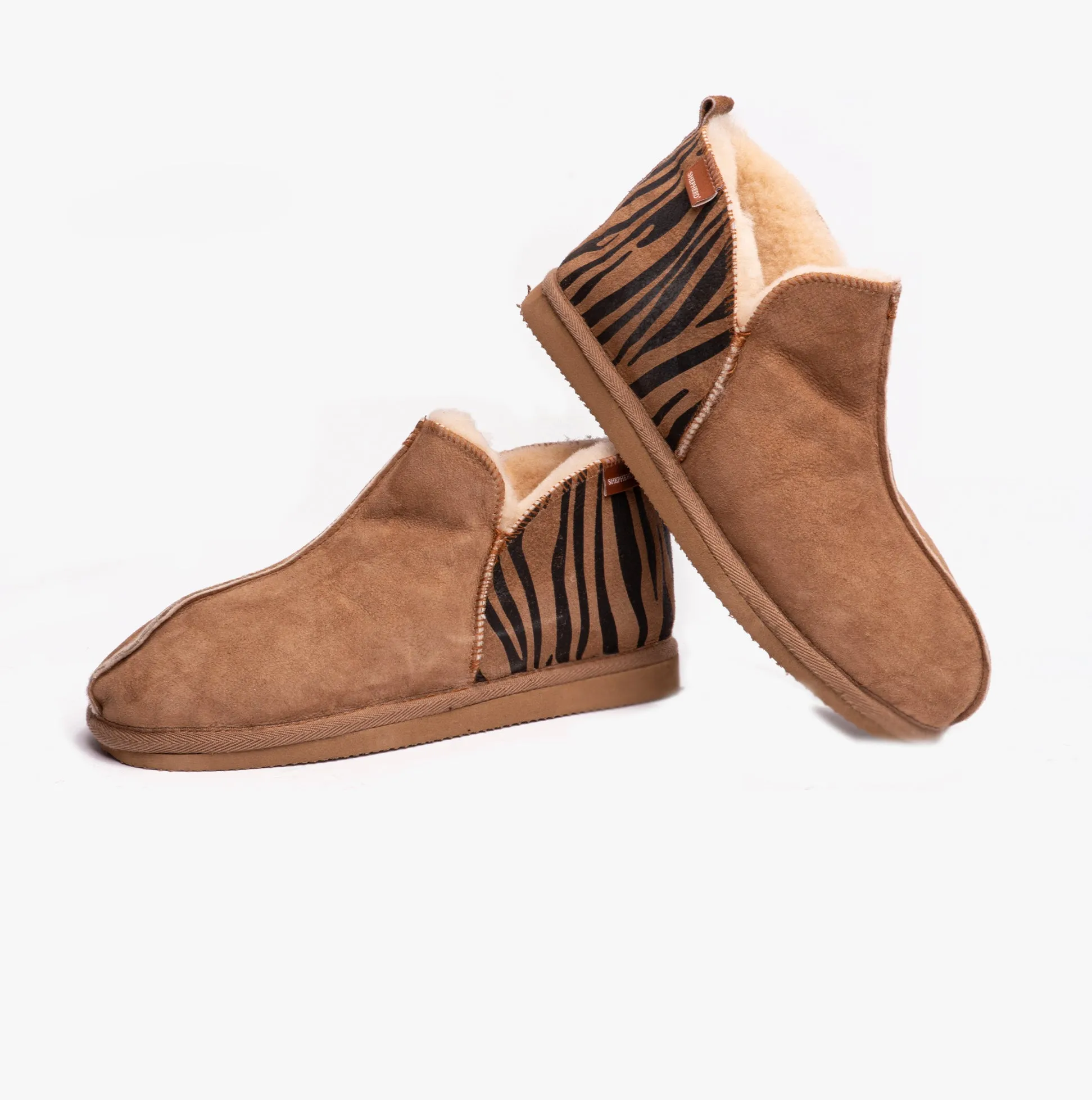 Shepherd ANNIE Womens Sheepskin Slipper Boots Chestnut/Tiger sold by Shuperb product image thumbnail 5