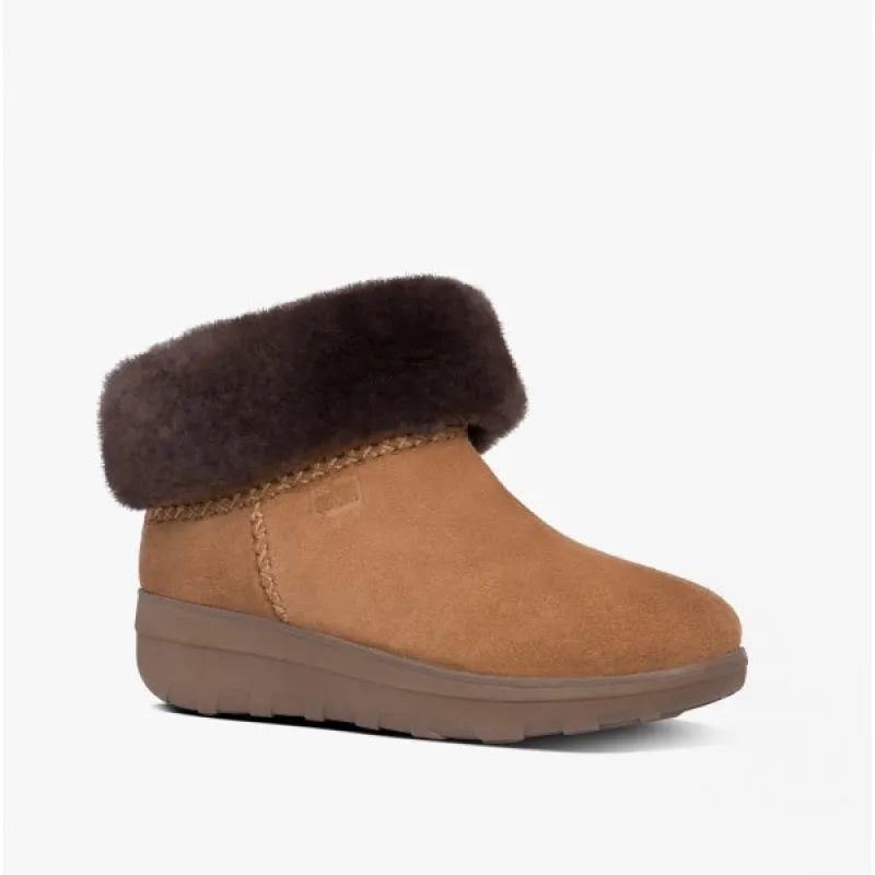 FitFlop MUKLUK SHORTY III Womens Suede Ankle Boots Chestnut made by Fitflop