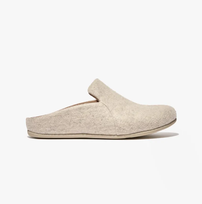 FitFlop CHRISSIE II HAUS E01 Womens Felt Slippers Ivory made by Fitflop