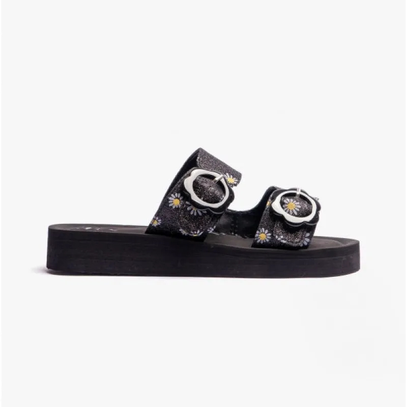 WILD Ladies Platform Sandals Black made by Rocket Dog