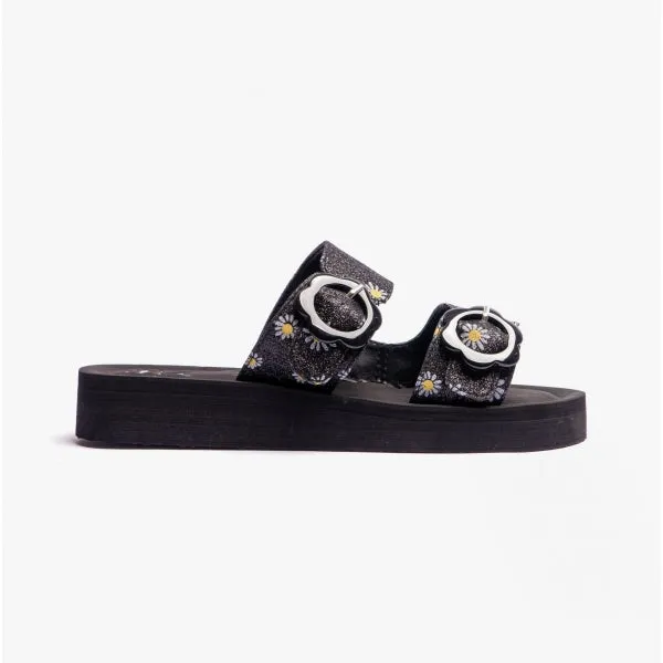 WILD Ladies Platform Sandals Black sold by Shuperb