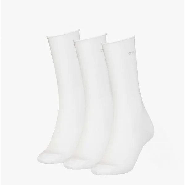 Calvin Klein 3 Pack Womens Crew Socks White sold by Shuperb