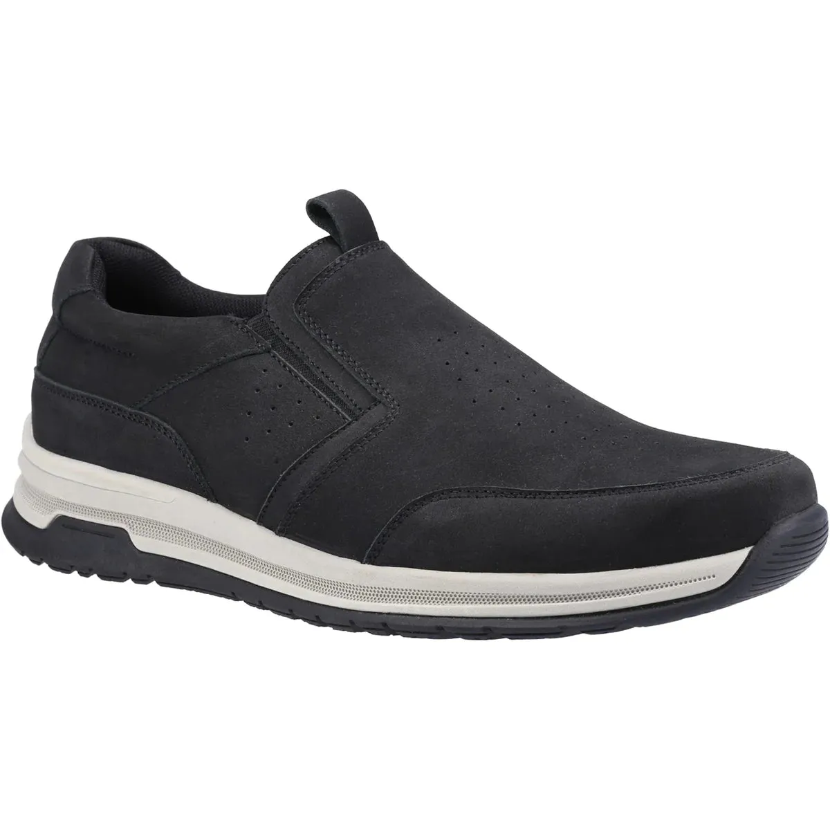 Hush Puppies COLE Mens Trainers Black Nubuck sold by Shuperb