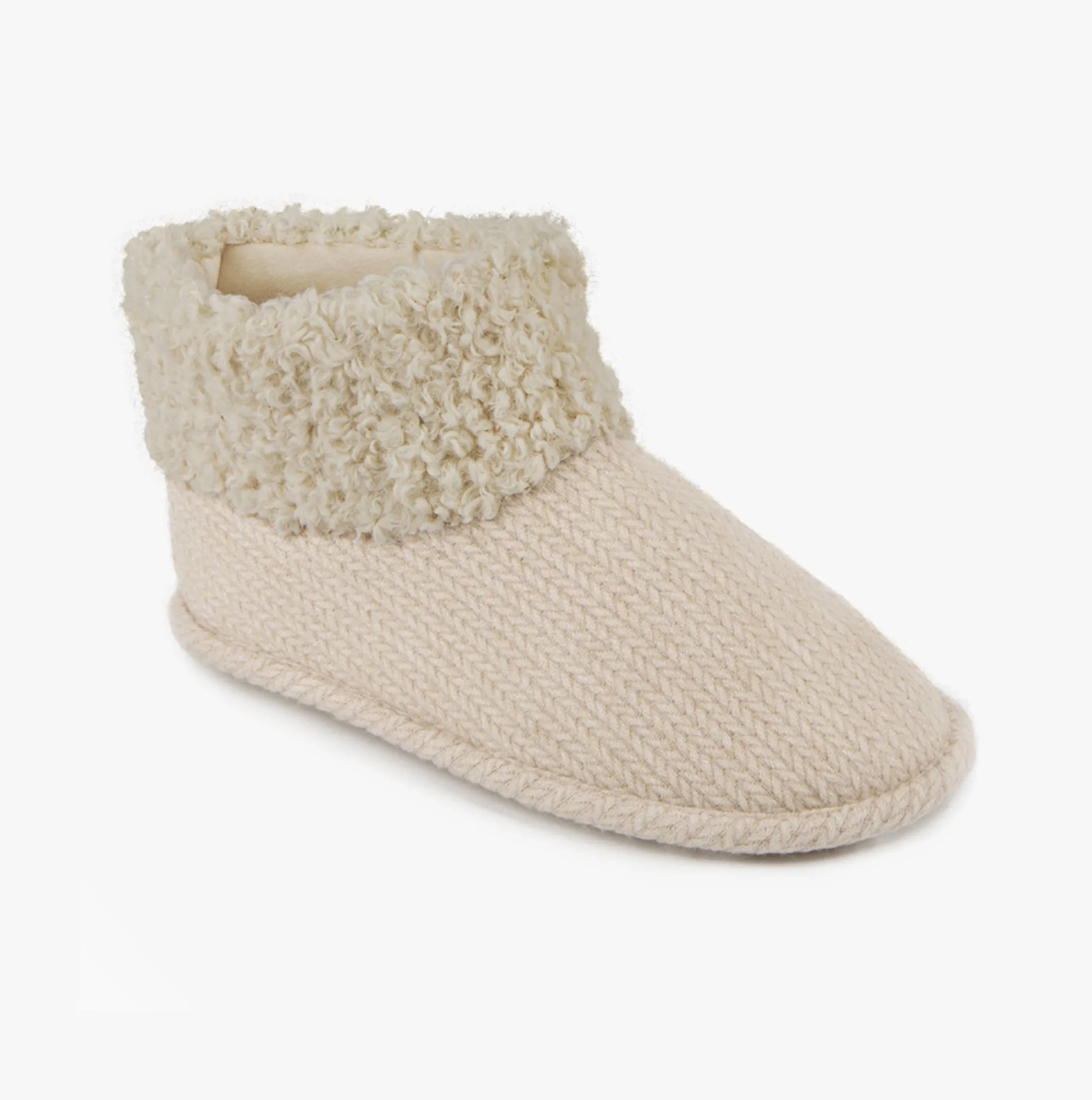 CABLE Womens Boot Slippers Cream sold by Shuperb product image thumbnail 4