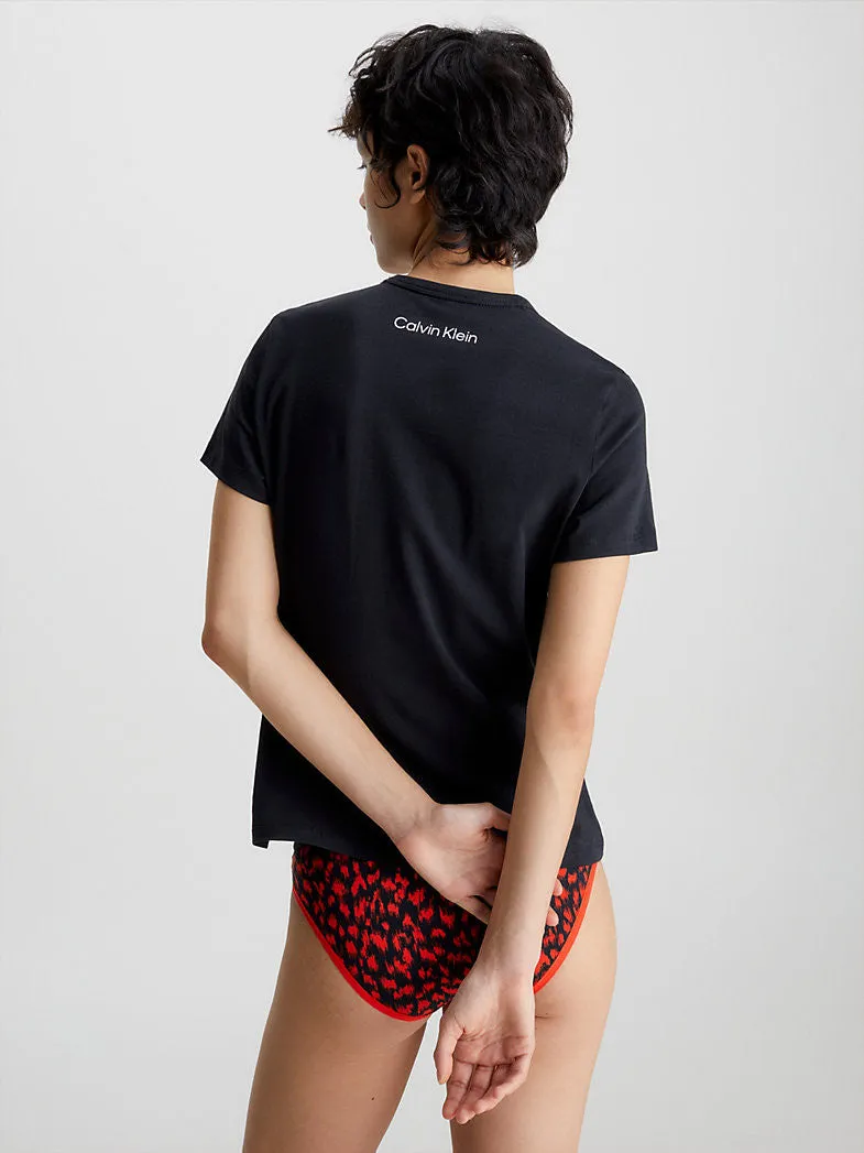 Calvin Klein S/S CREW NECK Womens Black sold by Shuperb product image thumbnail 3