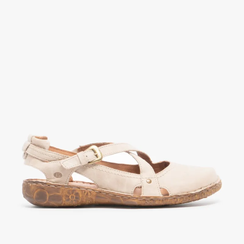 ROSALIE 13 Ladies Leather Casual Shoes Creme sold by Shuperb