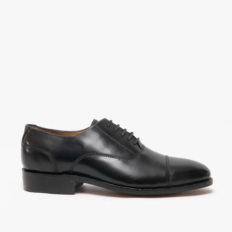 Amblers JAMES Mens Leather Cap Toe Shoes Black sold by Shuperb