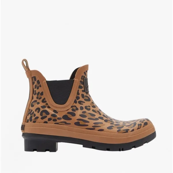 WELLIBOB Ladies Rubber Short Wellies Tan Leopard sold by Shuperb