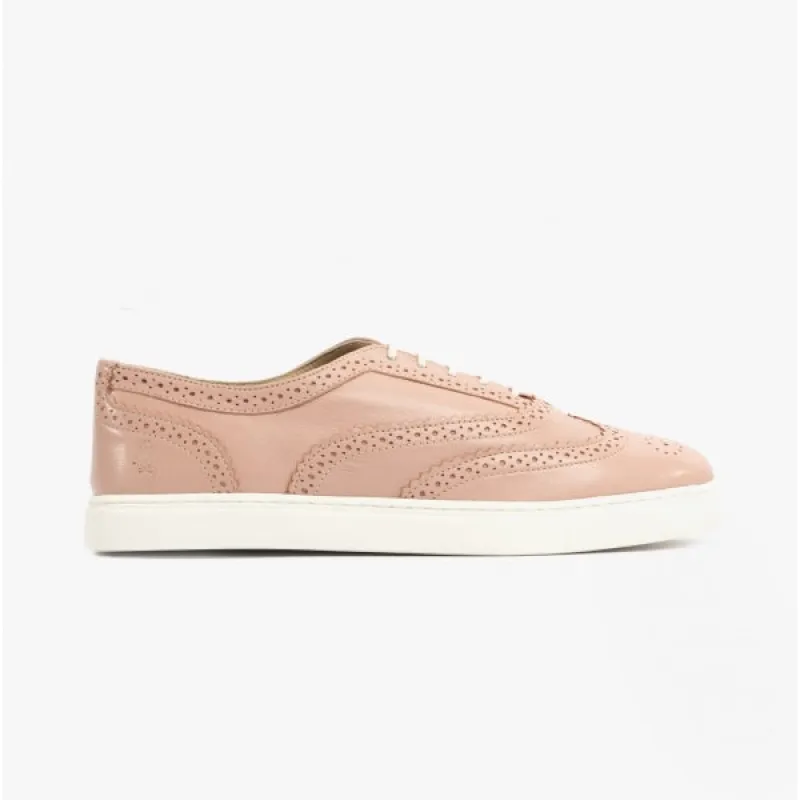 Hush Puppies TAMMY Womens Leather Brogue Trainers Light Pink sold by Shuperb