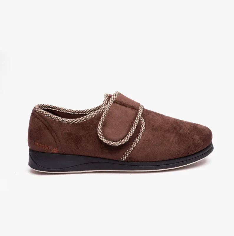Padders HARRY (G Fit) Mens Slippers Dark Brown sold by Shuperb