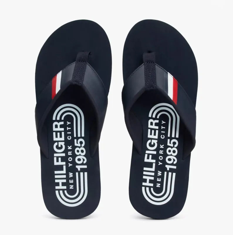 HILFIGER RWB PADDED Mens Flip Flops Desert Sky sold by Shuperb