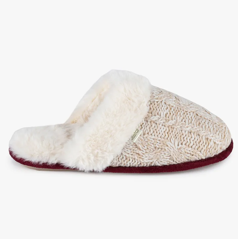 KNIT Ladies Mule Slippers Multi sold by Shuperb