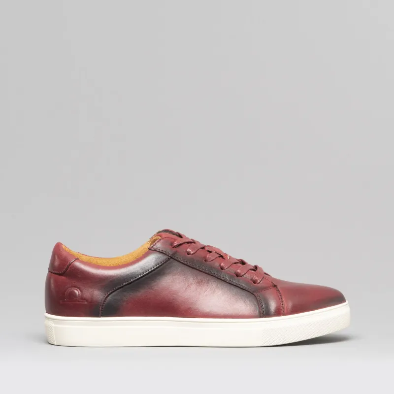 JETTY Mens Leather Casual Trainers Bordeaux sold by Shuperb