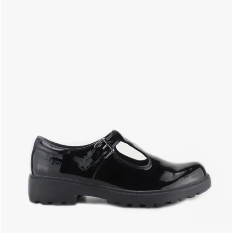 JR CASEY GO Girls Patent School Shoes Black sold by Shuperb