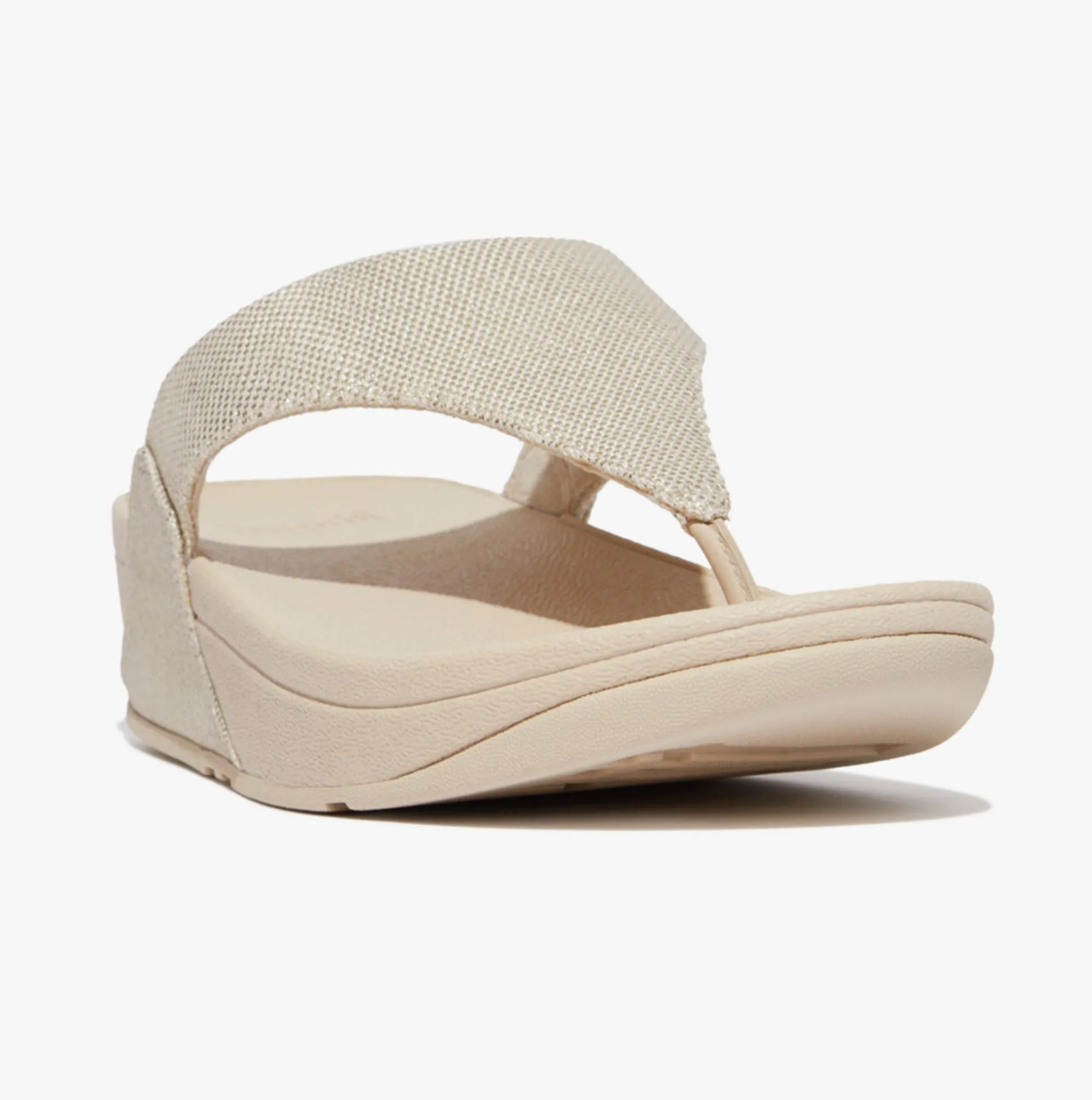 LULU GLITZ-CANVAS Womens Toe Post Platino sold by Shuperb product image thumbnail 2