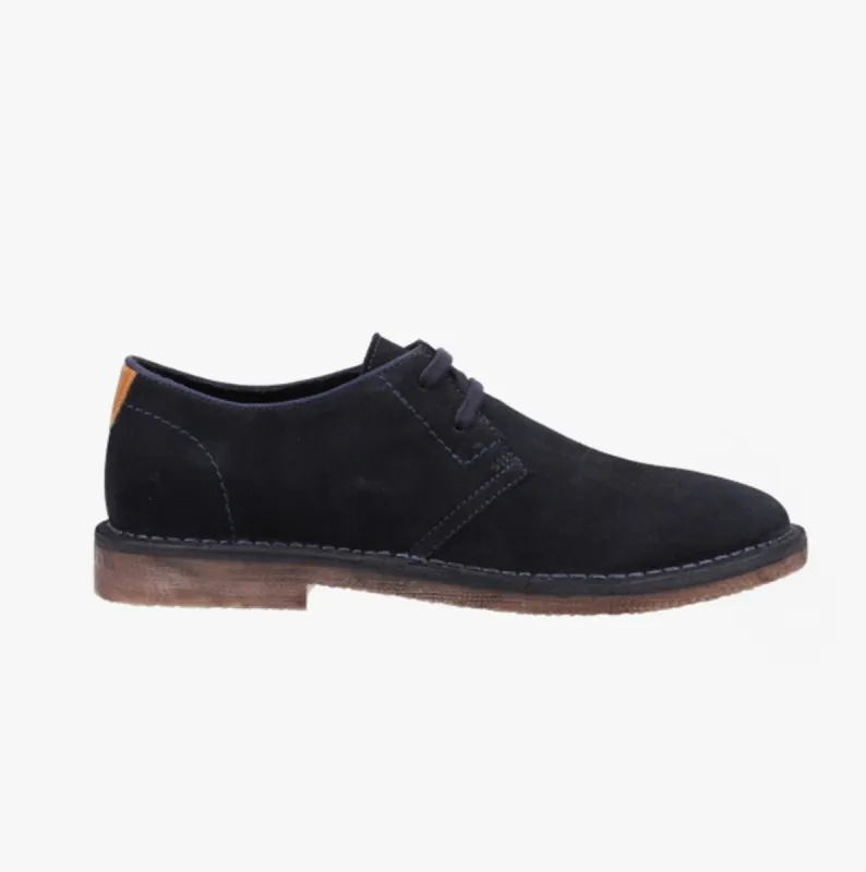 Hush Puppies SCOUT Mens Suede Leather Derby Shoes Navy sold by Shuperb