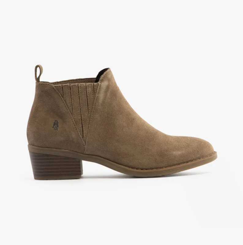 Hush Puppies ISOBEL Womens Leather Ankle Boots Taupe sold by Shuperb