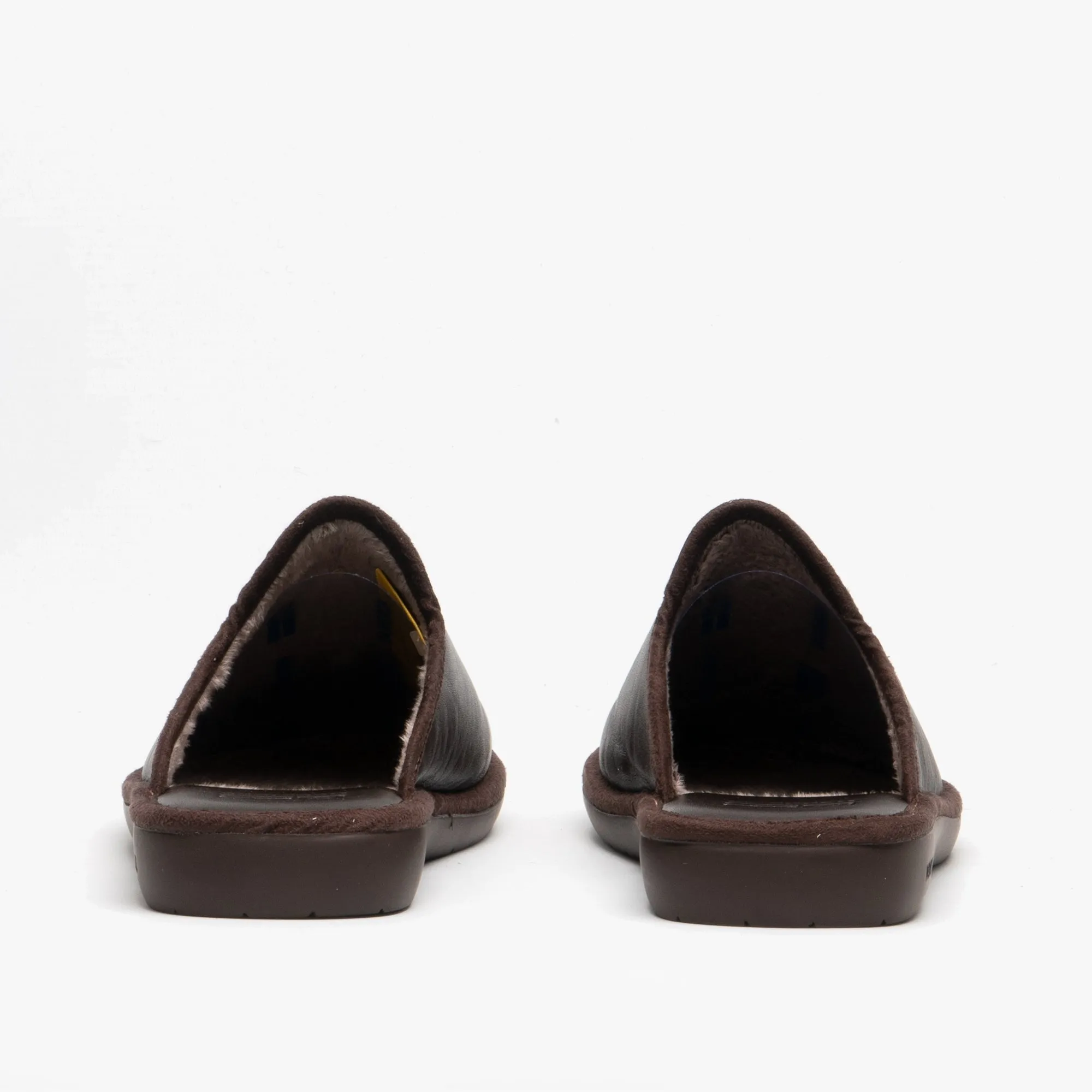 136 (DUBLIN) Mens Leather Mule Slippers Moka sold by Shuperb product image thumbnail 5