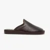 136 (DUBLIN) Mens Leather Mule Slippers Moka sold by Shuperb