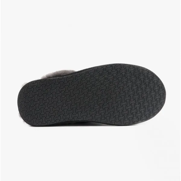 HOS Sheepskin AYLA Womens Real Sheepskin Mule Slippers Black sold by Shuperb product image thumbnail 5