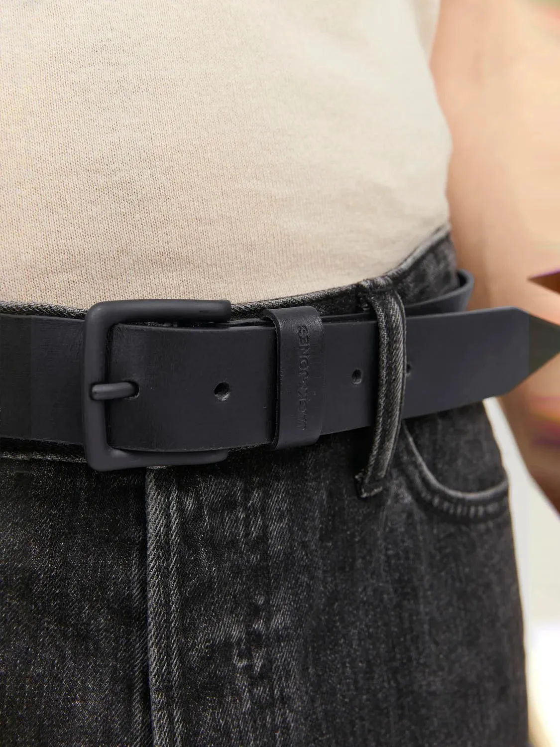 Jack & Jones ROMA Mens Belt Black sold by Shuperb product image thumbnail 2