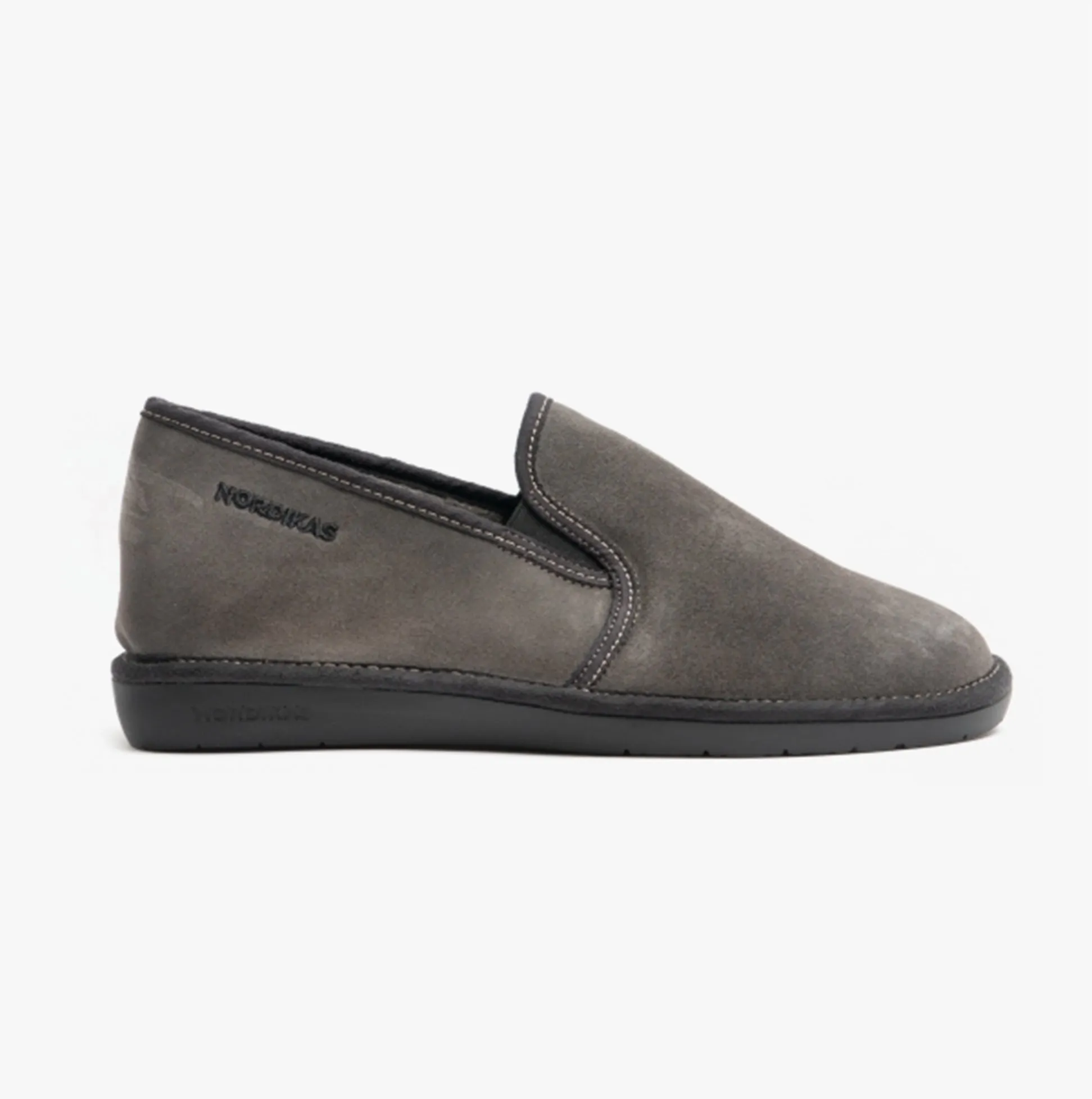 663 (AFELPADO) Mens Full Slippers Grey sold by Shuperb
