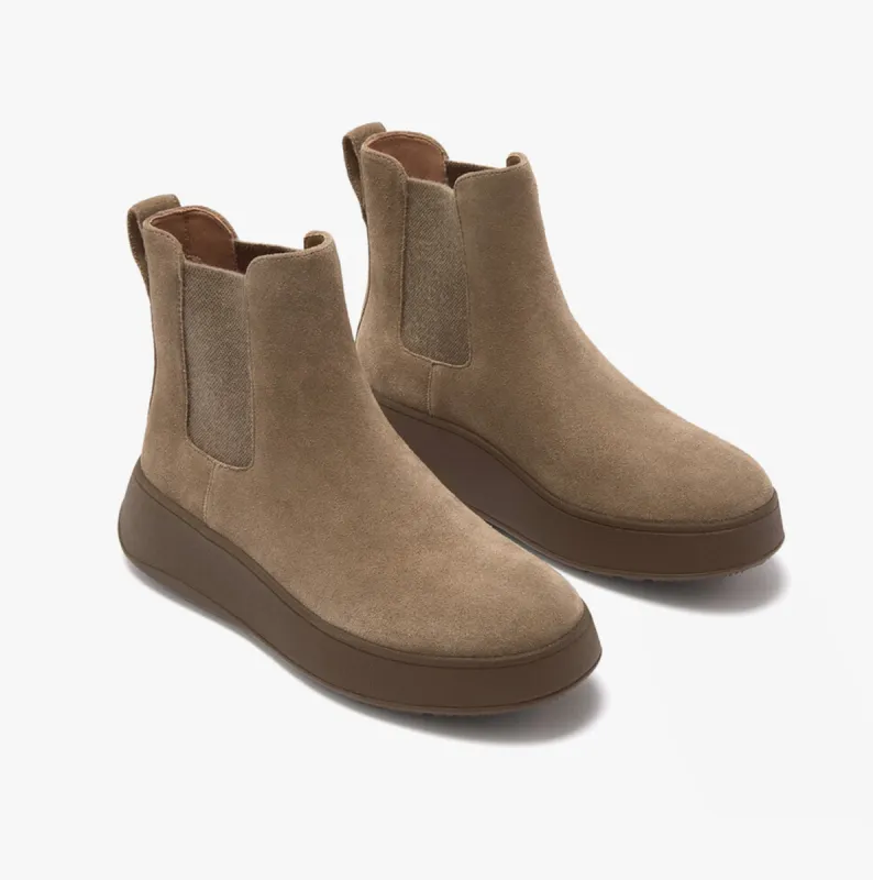 FitFlop F-MODE FLATFORM Womens Chelsea Boots Minky Grey sold by Shuperb