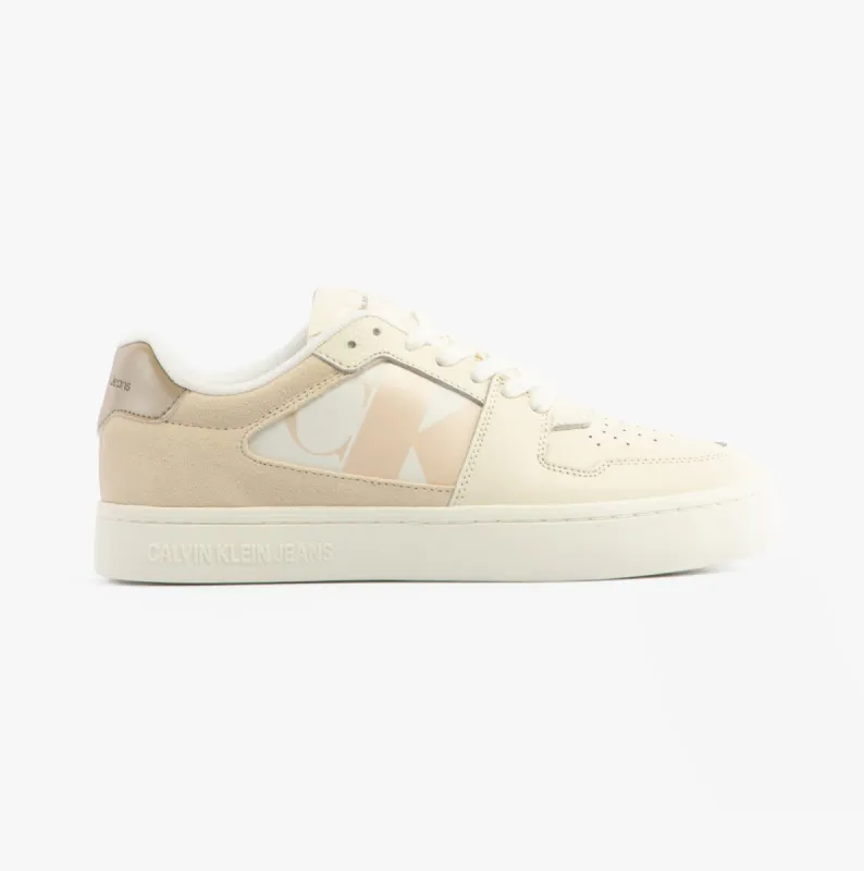 Calvin Klein CLASSIC CUPSOLE Womens Trainers Bright White/Travertine/W Pink made by Calvin Klein