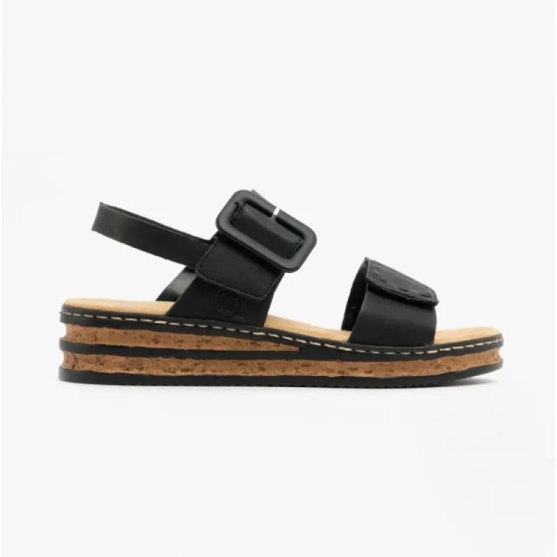 Rieker 62950-00 Womens Sandals Black sold by Shuperb